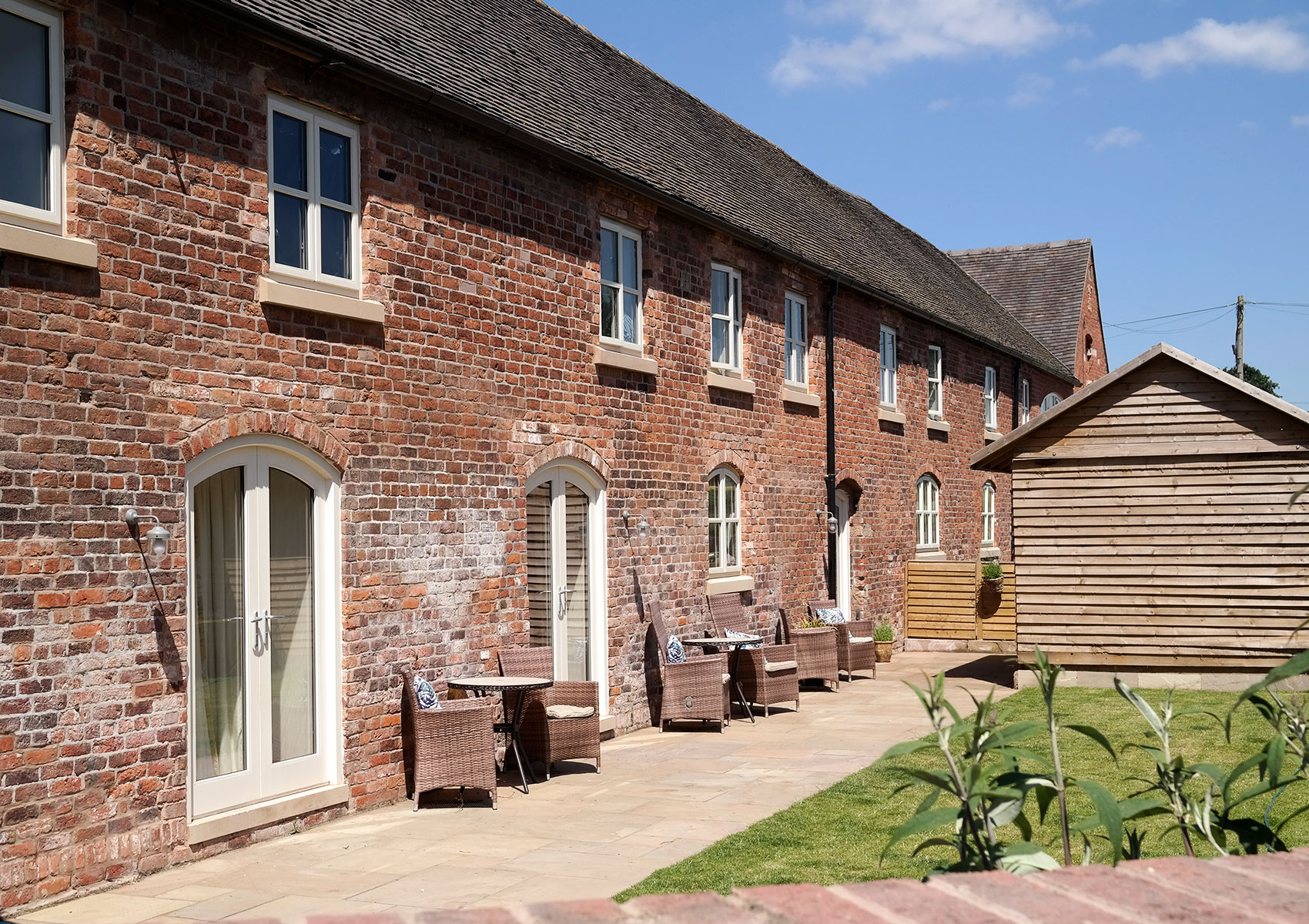 Drift Barn cottages, Rear garden